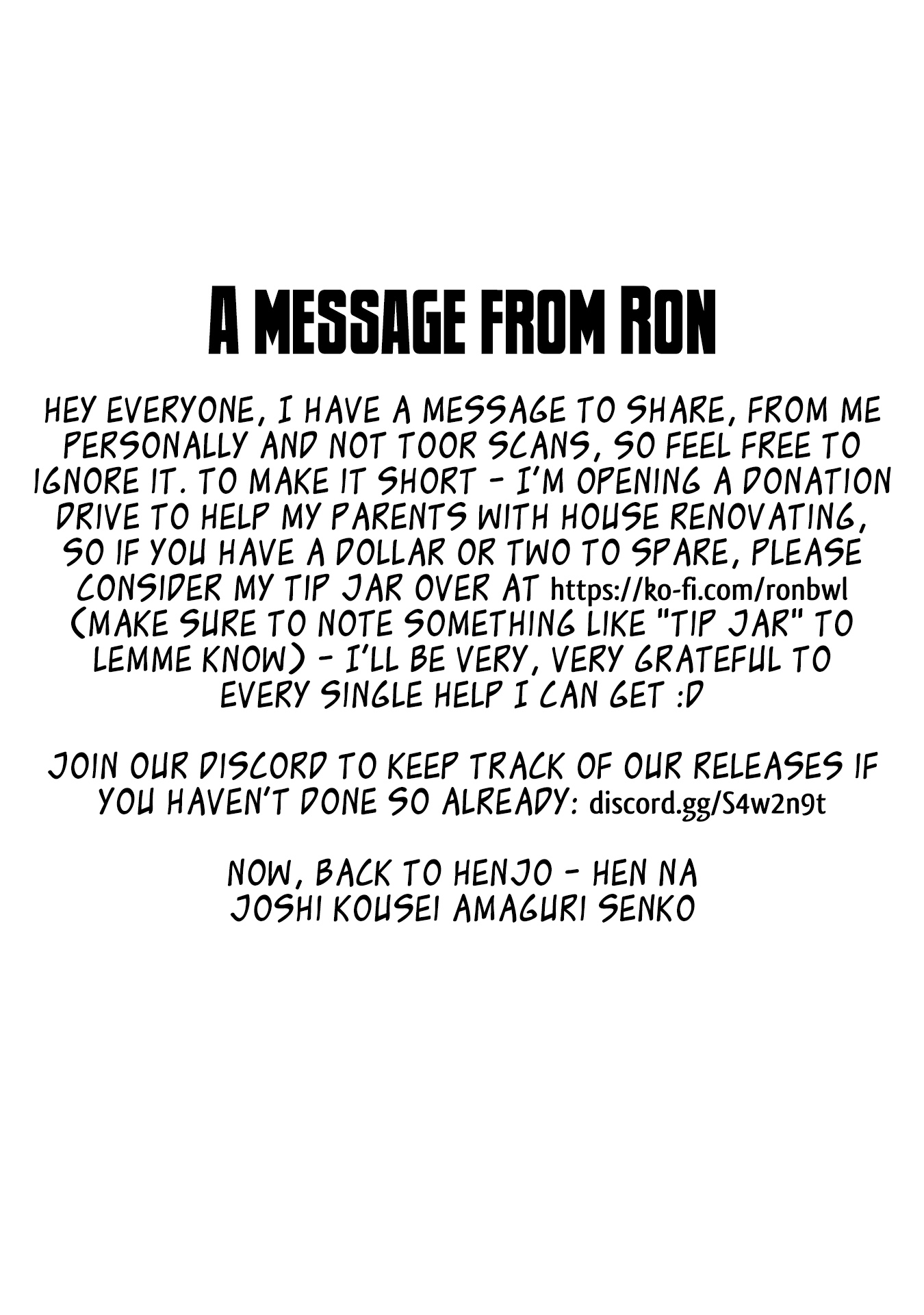 Read Henjo Hen na Joshikousei Amaguri Senko Manga Online